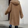 Hooded Teddy Fleece Ladies Coat Loose Mid-length Lamb Fleece Autumn and Winter Thickened Warm Coat