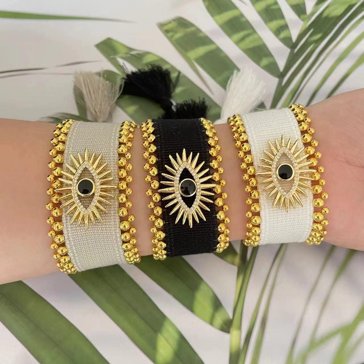 

Retro Evil Eye Tassel Bracelet for Women чёрный