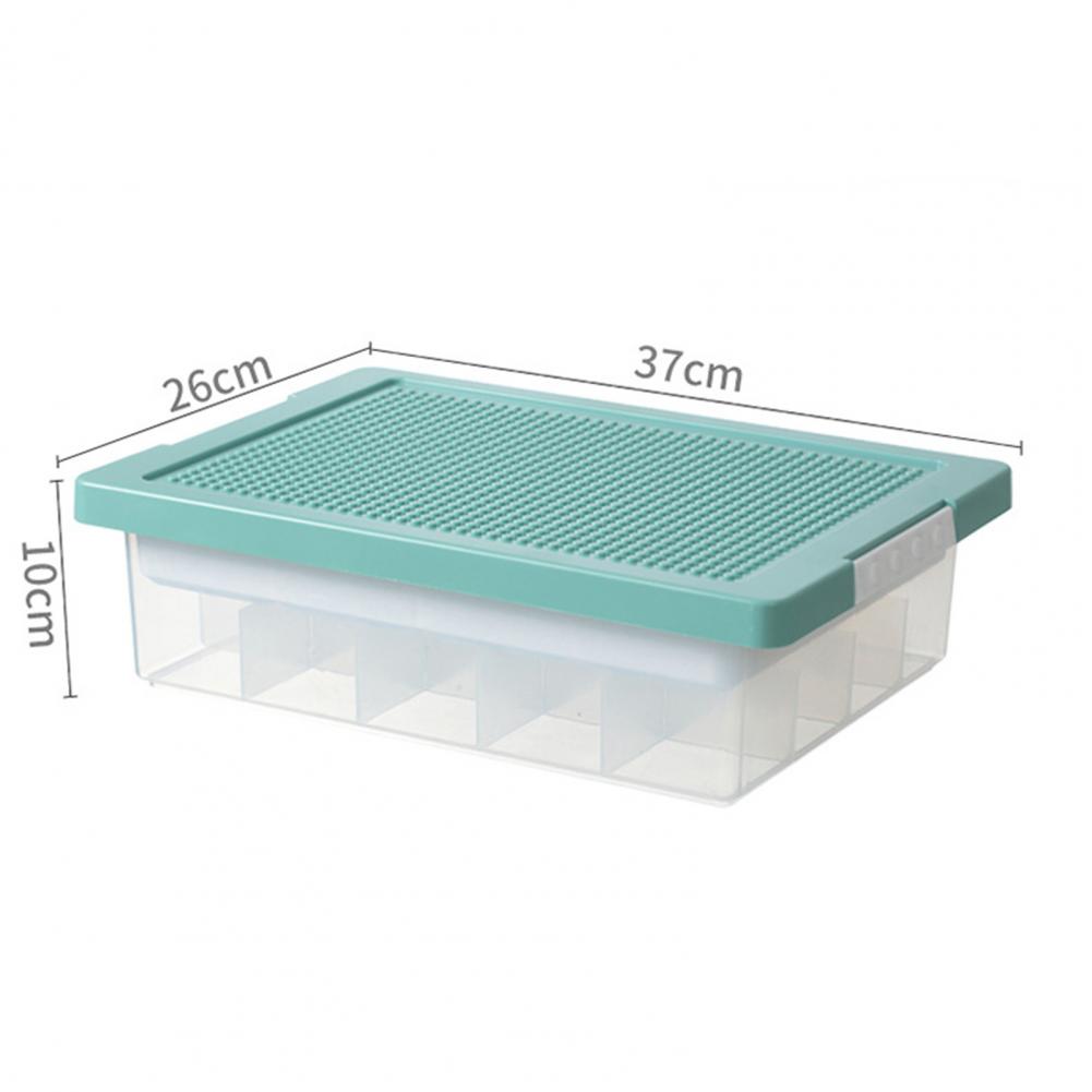 Aufbewahrungsbox mit Deckel Aufbewahrungskorb für Lego Kapazität Transparente Baustein-Aufbewahrungsbox mit abnehmbarem Deckel Multi für Lego