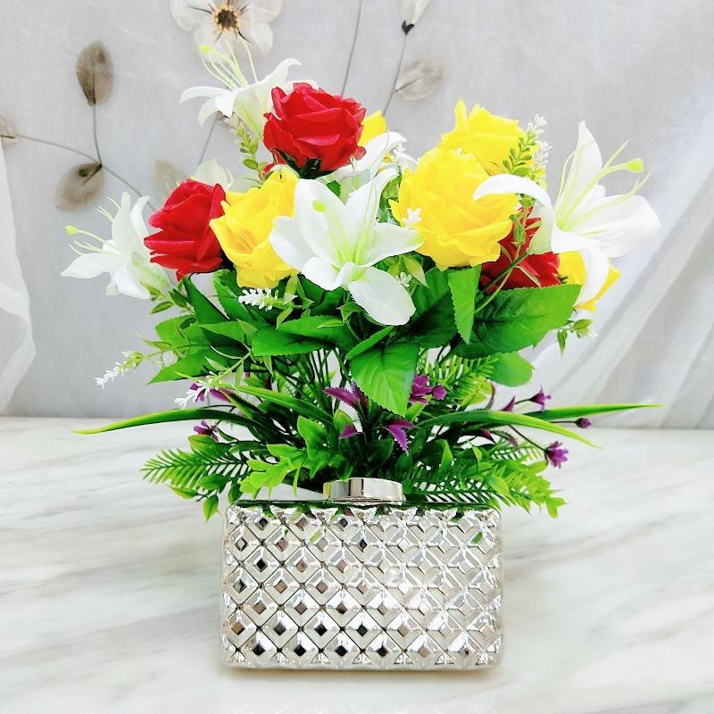 

Special clearance clutch bag women s summer trend dinner bag handbag cheongsam small square bag oblique span small bag срібний