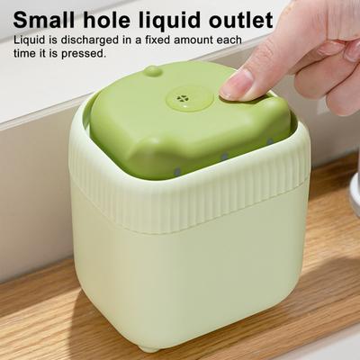 Dispenser Sapone Design Gatto Cartone Animato Dispenser Liquido Sapone per Piatti Scatola a Pressione Drenaggio Rapido Pulizia Facile Pompa Sapone Schiumogeno