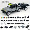 88pcs Grey Battle Axe Pickup Truck Car Simulative Model Small Educational Assembled Building Block Toy Gift
