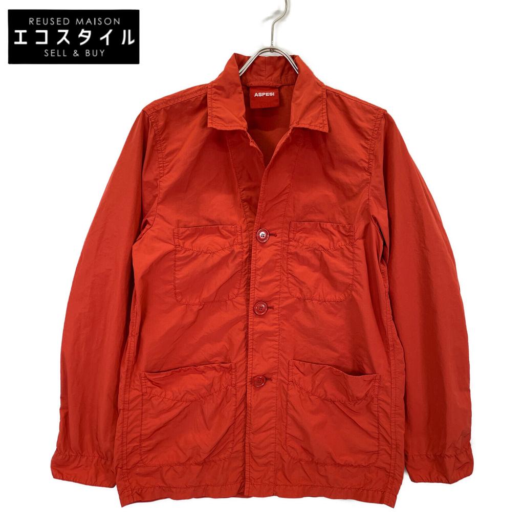 ASPESI Red nylon shirt jacket Jacket S RedUsed