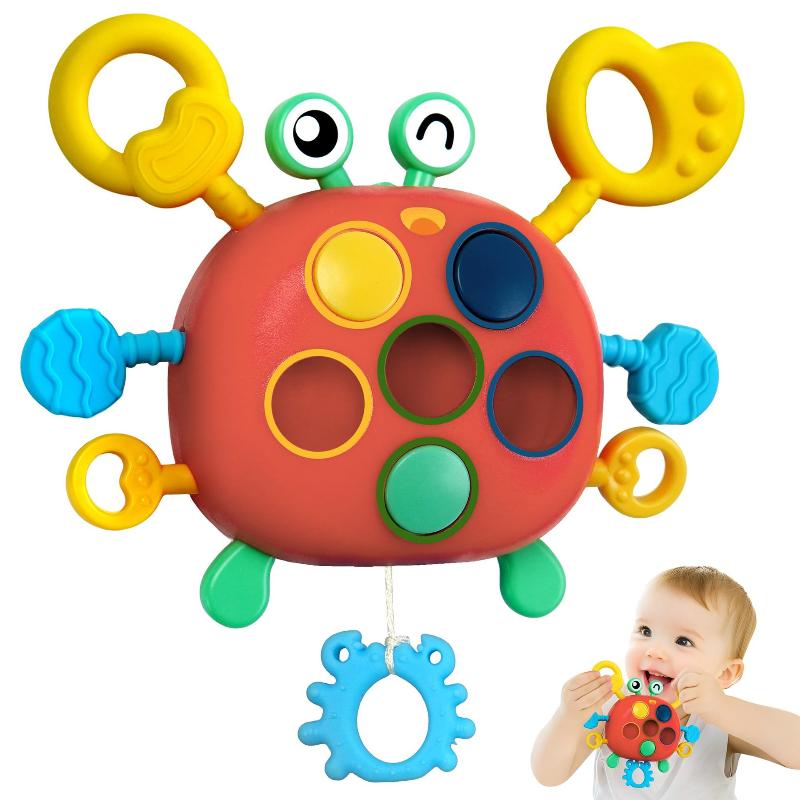 

Early Childhood Educational Crab Pull-Along Toy - Fine Motor Skills Training Educational Toy For Children Under One Year A1