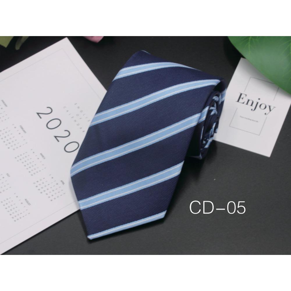Men's Business Tie 8cm Professional Dress Interview Striped Tie Stylish Business-style Ties Navy Black Multi-colorTraditional Hand-knotted Design