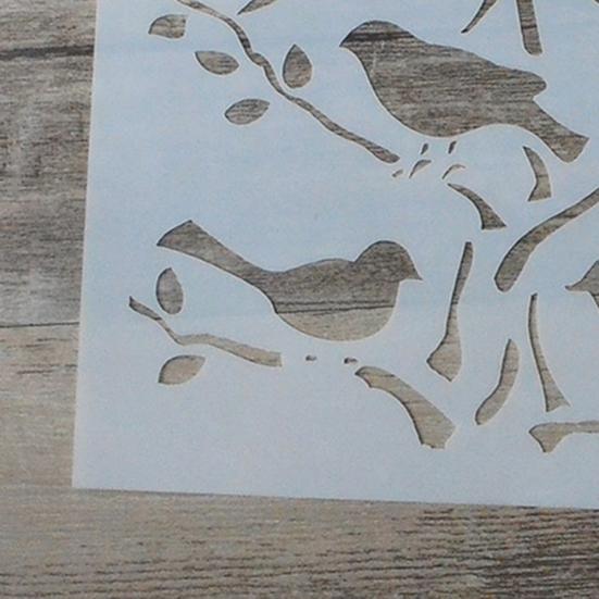 DIY Craft Bird Stencil Wall Painting Scrapbook Album Decorative Emboss Card