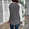 Women's Fashion Christmas Print Lightweight Sweater Casual Long-Sleeve Knit Pullover Top