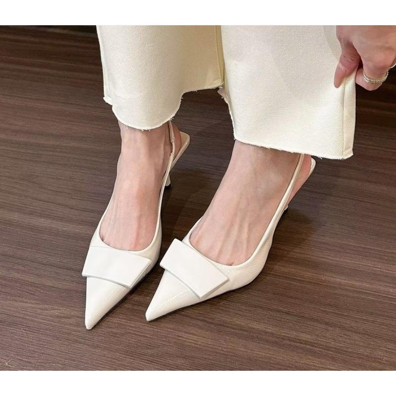 Dámské Kožené Pantofle Boty na Vysokém Podpatku Párty Lodičky Žena Letní Sandály Dámské Sandály Slingback na Vysokém Podpatku
