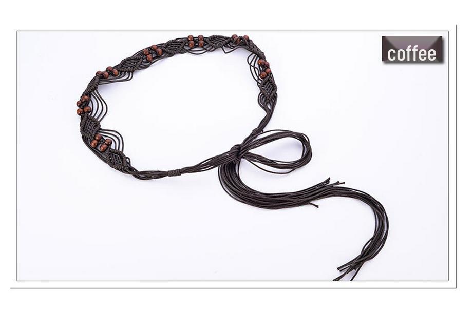 Ethnic Wax Rope Handmade Waistband Bohemian Waist Chain Belt Accessory