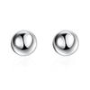 925 Silver Buddhist Prayer Beads Stud Earrings