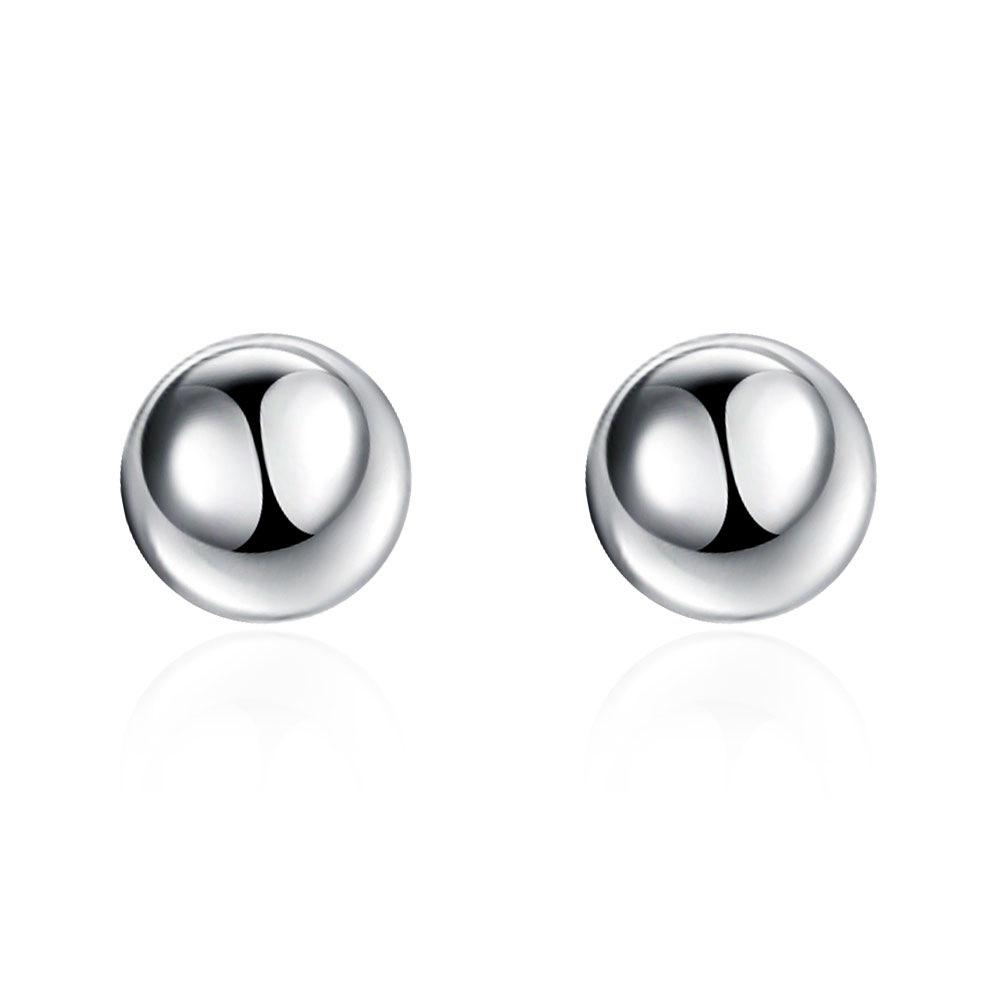 925 Silver Buddhist Prayer Beads Stud Earrings