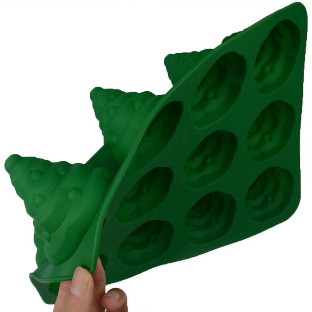 11pcs 3D Christmas Tree Silicone Molds Cake Decorating Tools Bakeware Fandant