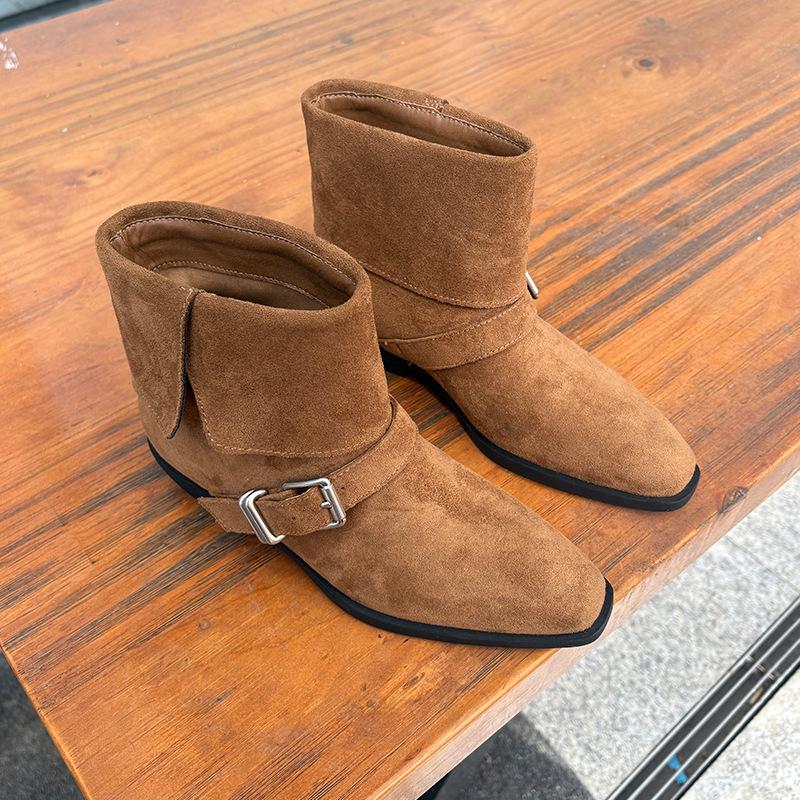 New Two-wear Martin Boots 2025 Autumn and Winter Retro Maillard Boots Women's British Style Foreign Style Short Boots Versatile Women's Boots