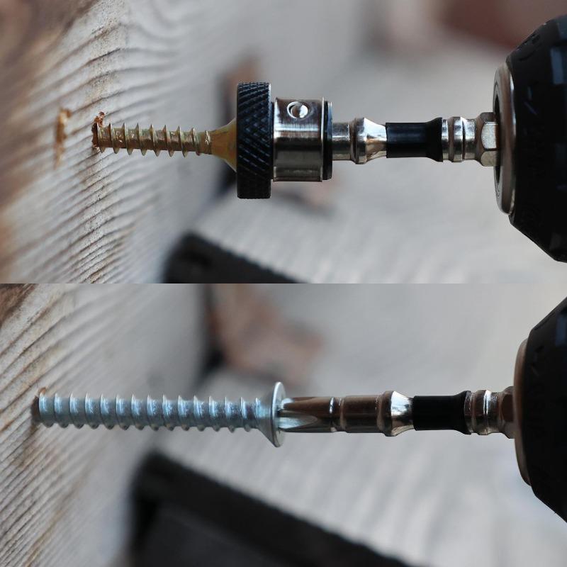 1/10x Magnetic Positioning Screwdriver Bits Detachable Drywall Screw Bits Screwdriver Magnet Collar Hex Shank Drywall Screw Tool