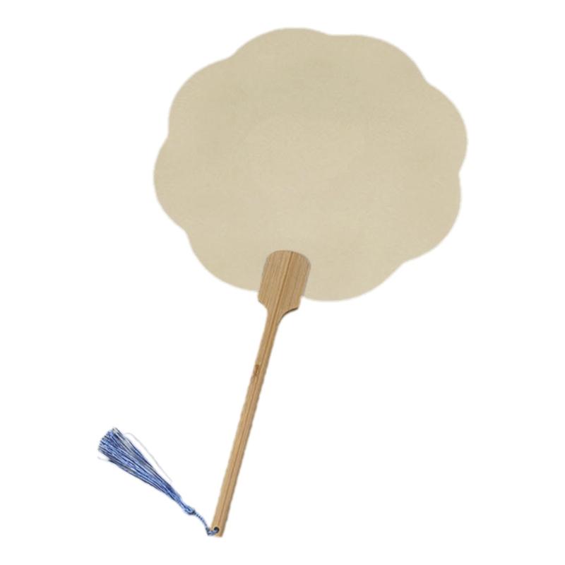Blank Rice Paper Fan Round Fan Paper Hand Fan Wedding Fan Decorative Painting Fan Blank Fan Kids