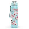 1PC Skull Cherry Blossom Floral Print 750ml Color Plastic Sports Water Bottle Leakproof Flip Straw Lid Suitable for Sports Office Home Use