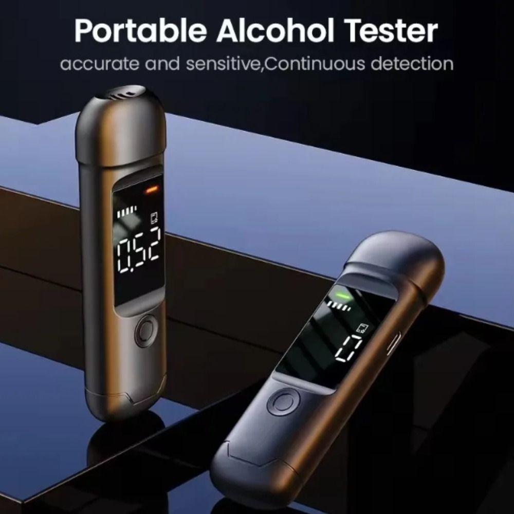 Anti-Corrosion Material Portable Alcohol Tester LCD Display Breath Alcohol Tester  Portable Use