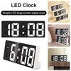 Electronic Desktop Clock Adjustable Brightness LED Digital Clock Temperature Display Electric Bedside Desk Clock for Indoor Dorm