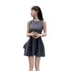 French little black dress new fashion pure desire fungus edge sexy hip-wrapped split dress birthday party dress dress