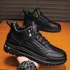 Fashion Men's Biker Boots Casual Mid Top British Tooling Shoe Keep Warm Trendy All-match Popular Motorcycle Lace-up Water Proof Boot Hot