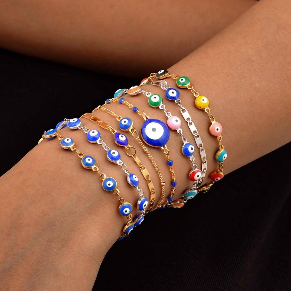 Evil Eye Stainless Steel Bracelet: Women's Fashion Accessory BR-1252