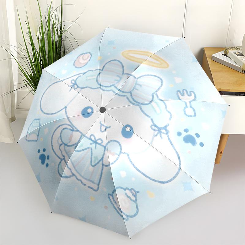 

1pc My Melody Angelic Outdoor Umbrella - Automatic Opening/Closing, Foldable Design, Iron Frame, Festival Gift for Fans, Travelers, Everyday Use.Q082