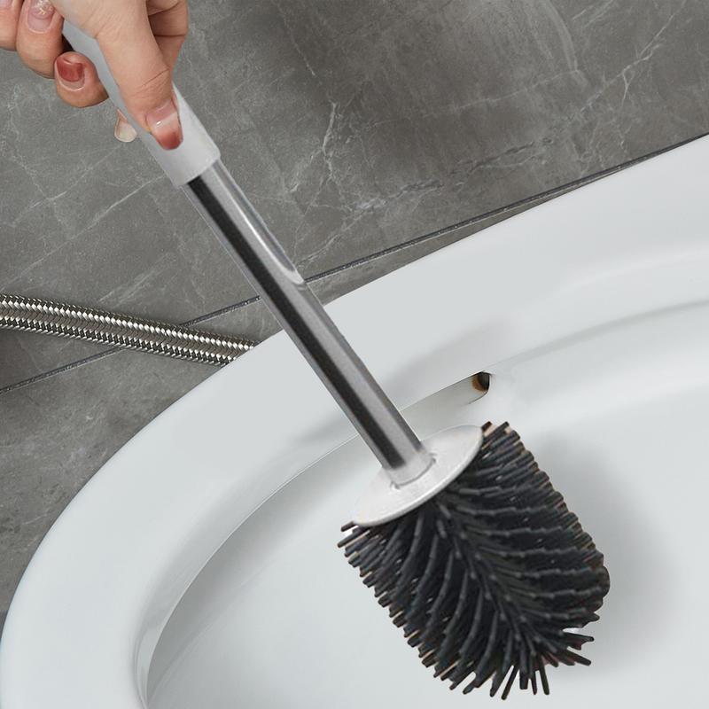 Toilet Bowl Brush And Holder Bathroom Toilet Brush Toilet Cleaning Brush With TPR Bristles Deep Cleaning Toilet Cleaning Brush