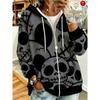 Vibrant Print Zip‑Up Hoodie