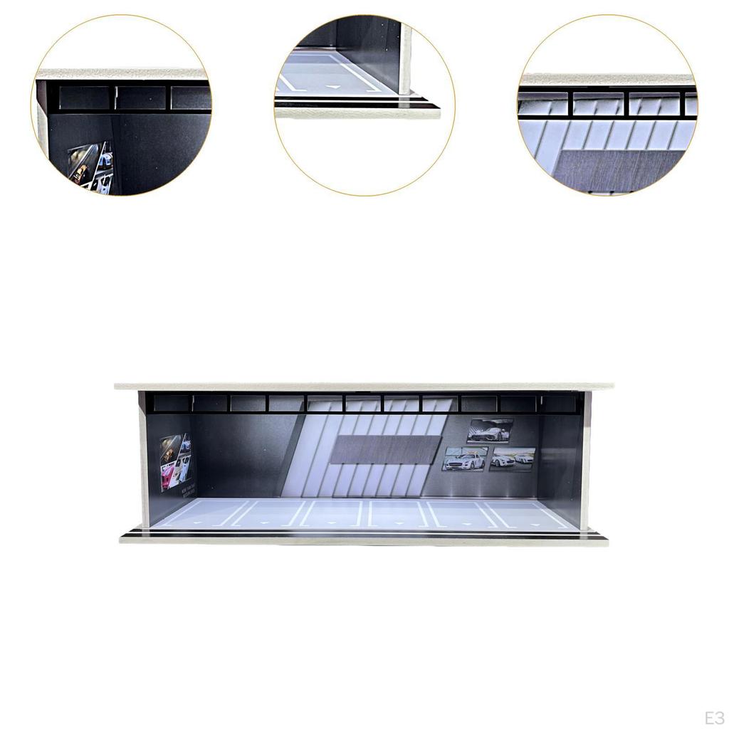 1/64 Model Car Display Case Garage Case,Display Stand Desktop Decor Vehicle