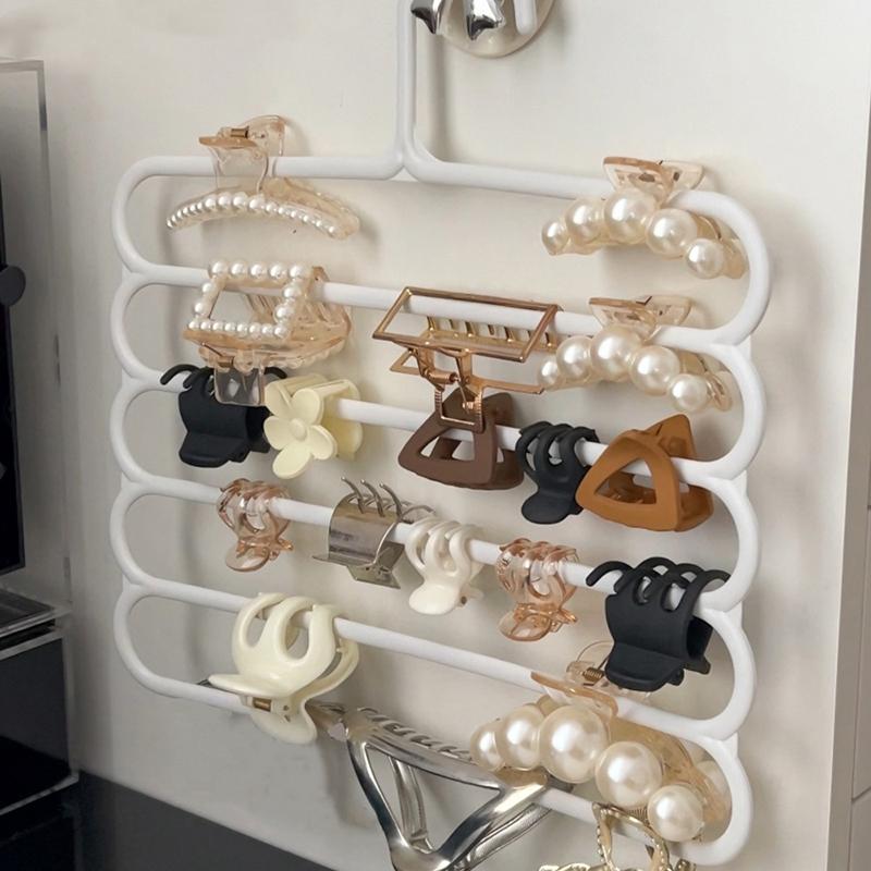 Hårklype Oppbevaringsstativ Organizer Stor Kapasitet Pannebåndholder Vegghengt Hårnålhenger Plass Multifunksjonelt Oppbevaringsstativ