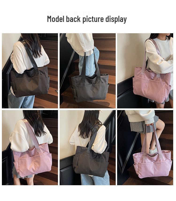 Women's Minimalist Commuter Canvas Tote: Lightweight, Versatile, Large-Capacity Shoulder Bag