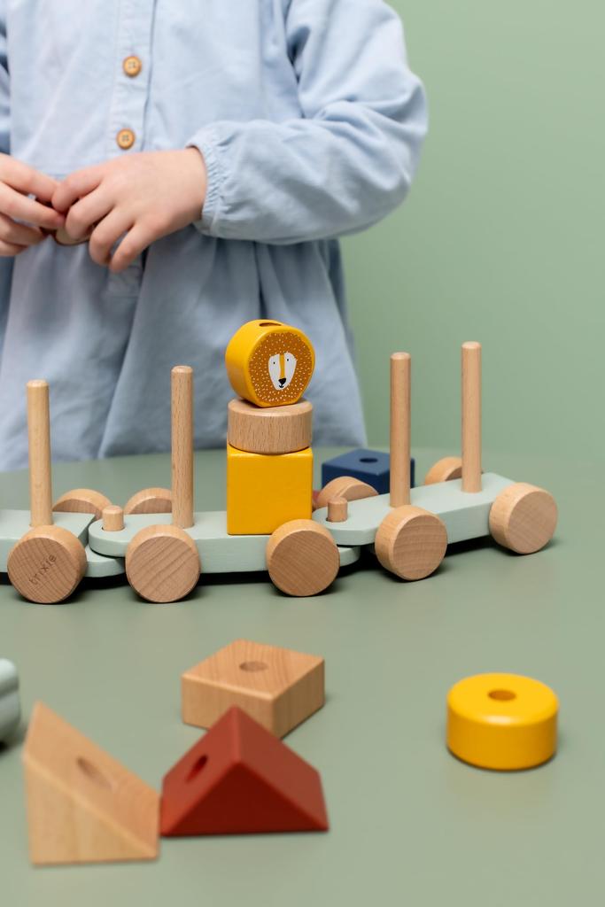 Trixie Wooden Animal Train - Wooden Toy for Newborns and Children
