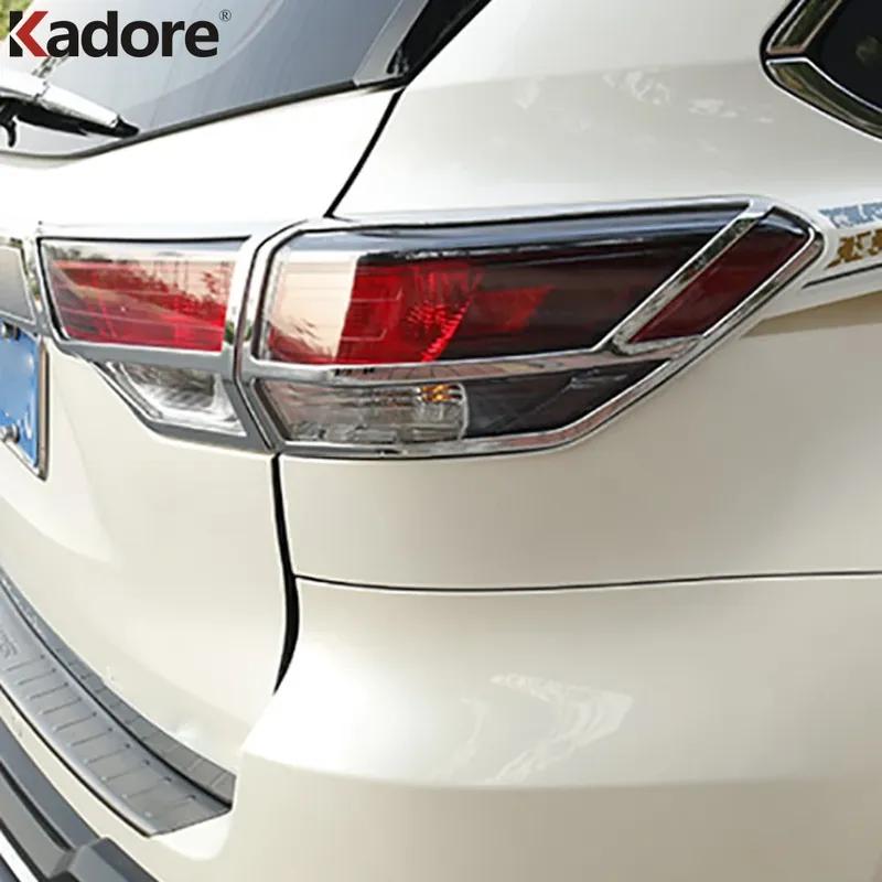Rear Tail Light Lamp Cover Trim For Toyota Highlander 2014 2015 2016 2017 2018  Chrome Car Taillight Frame Trims Accessories