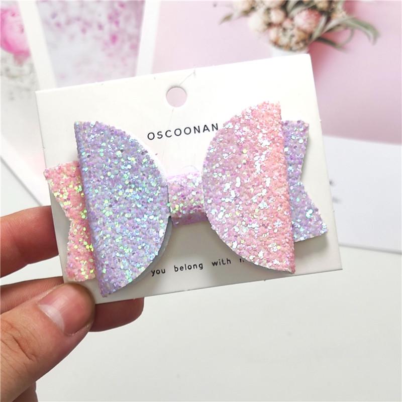 

Блестящая радужная бабочка-ласточкин хвост и детский нагрудник для девочки, заколка для волос, галстук-бабочка, обувь, аксессуары With Hair Clip