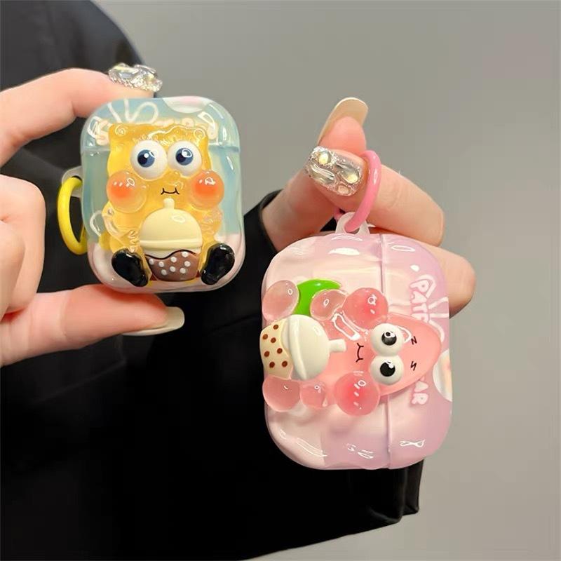 Animation three-dimensional cute cartoon for AirPods 1 generation earphone case Apple Bluetooth protective case 1st generation pro1 new