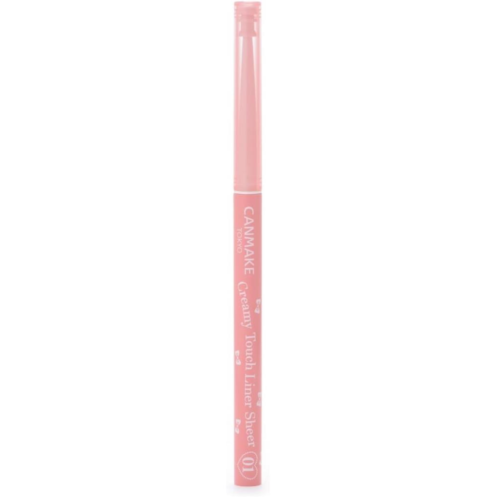 Canmake Creamy Touch Liner Sheer 01 Eye Liner Gel Smooth Ultra Fine Sheer Type Mucous Pink Charmy Pink