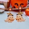 Alloy Halloween Earrings Pair, Holiday Accessory with Embellished Front for Party Outfits, Dress Up Looks and Photos