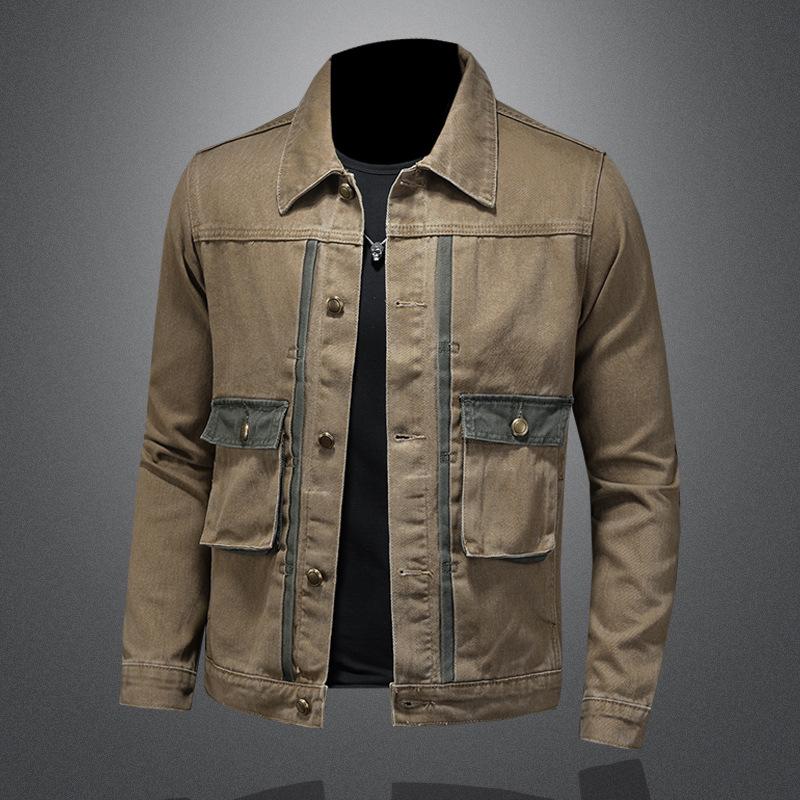 Autumn new American tooling jacket men s outdoor trend fashion ruffian handsome casual jacket JK750 5XL верблюд