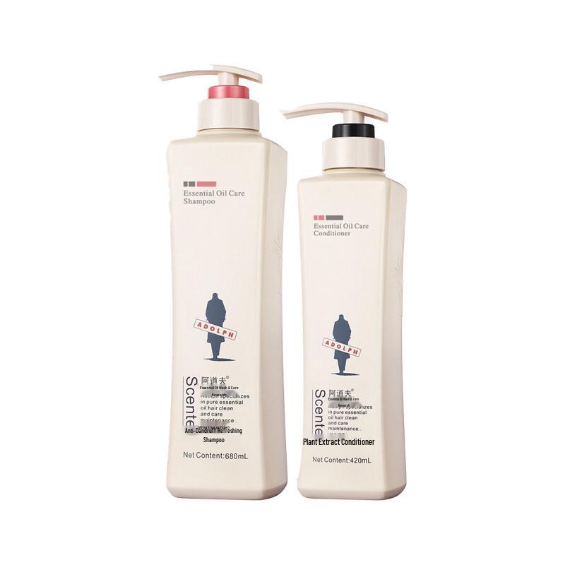 Adolph Essential Oil Fragrance Shampoo & Conditioner Set Shampoo 680ml + Conditioner 420ml