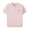 PawinPaw Girls' Cartoon Bear Knit Polo Shirt