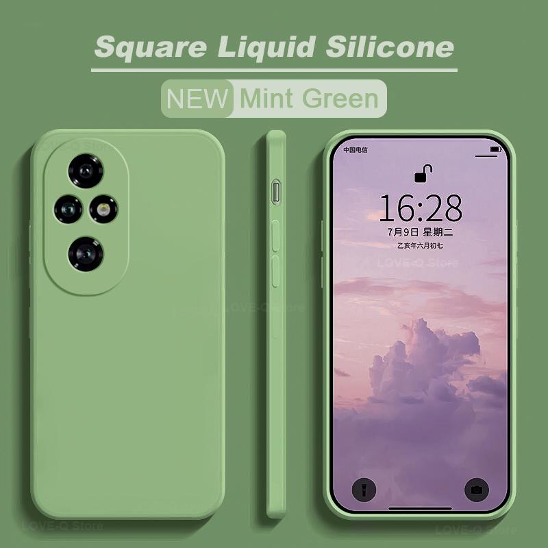 

Чехол для Honor 200 Pro, жидкий силиконовый защитный чехол для объектива камеры, чехол для телефона Honor 200 Pro, Honor200 Pro 200Pro 5G, мягкая задняя крышка For Honor 200 5G мятный зеленый