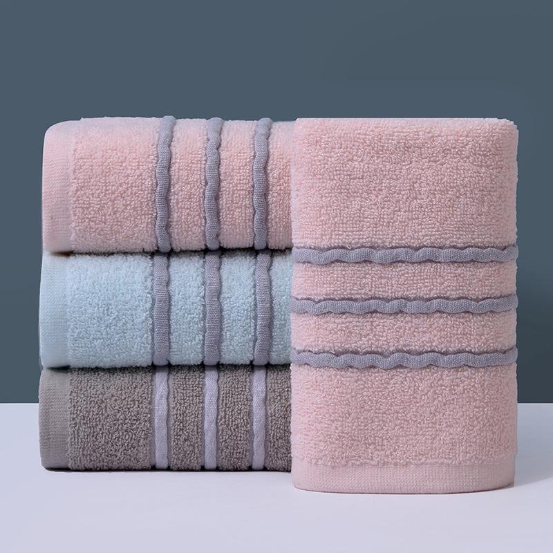Embroidery Soft Absorbent Face Towel: Thickened Pure Cotton with Polyester Blend