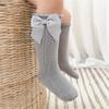 Summer Kids Knee High Socks Baby Girls Boys Bow Long Sock Soft Cotton Mesh Breathable Children Hollow Socken For 0-7Years