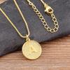 Nidin New Trendy Initial 26 Letters Pendant Charm Name Necklaces Cubic Zirconia Statement Jewelry Party Gifts For Women Men