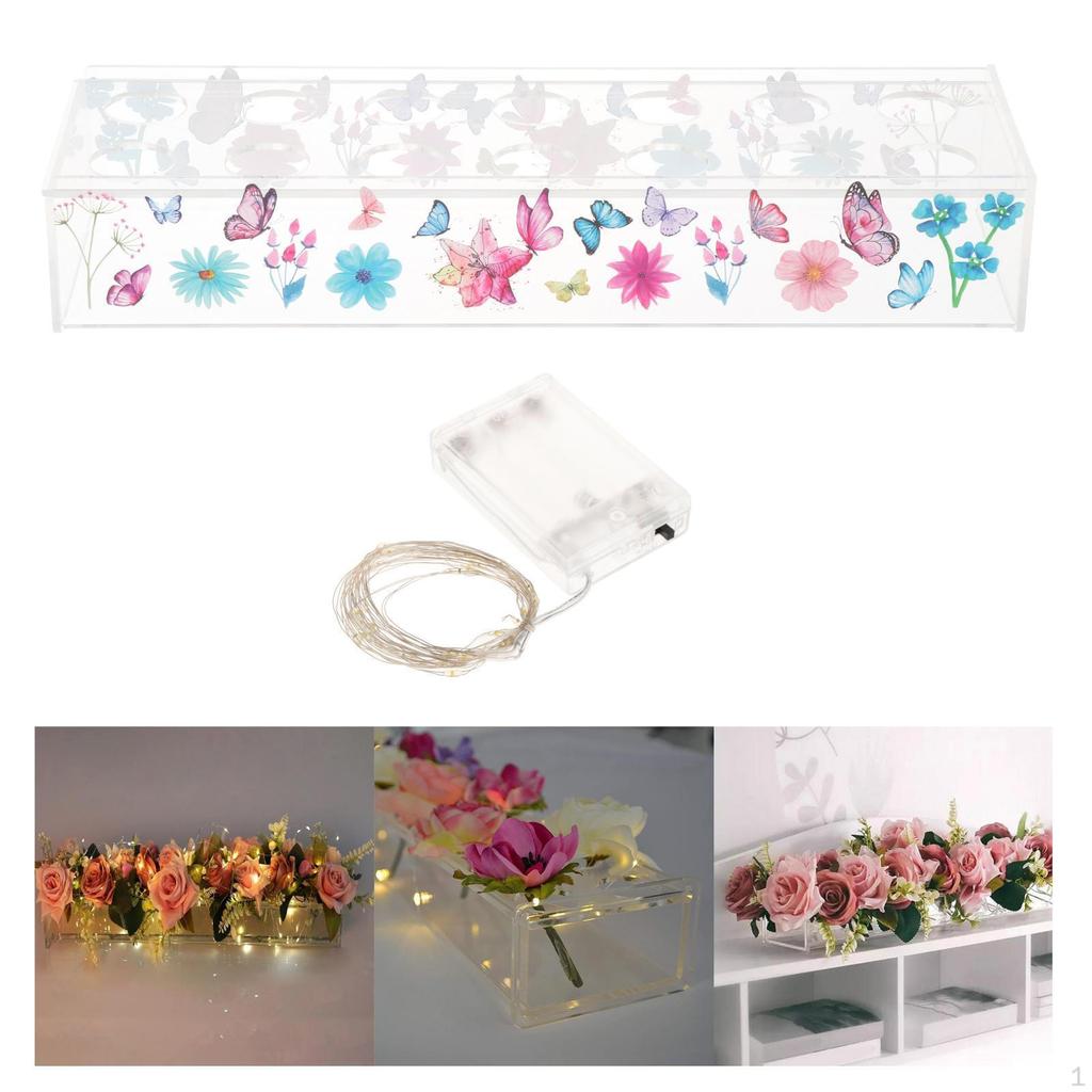Flower Vase Plant Holder Acrylic Container Props Pot Art for