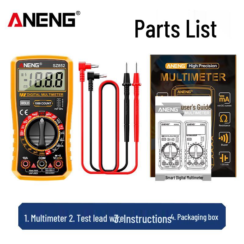 High-Precision Digital Multimeter for Electricians: Multi-Function, Portable, Data Hold Feature
