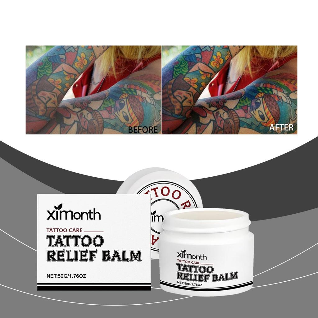 XIMONTH Tattoo-Pflegecreme Verbessert die Tattoo-Schönheit Spendet Feuchtigkeit Farbauffrischung Spendet der Haut Feuchtigkeit Pflege für Tattoo-Stickerei