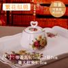 Kitchen Supplies Ceramic Seasoning Jar White Seasoning Tank with Lid with Spoon Pepper Salted Refined Sugar Seasoning Box