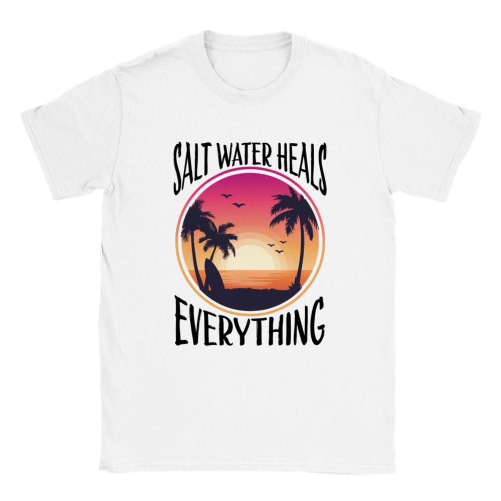 Salt Water Heals Everything - Summer - Beach - Vaca - Unisex Crewneck T-shirt XL