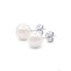 Boucles d'oreilles - PEARLS &amp; COLORS - Pearls &amp; Colors - Perle d'eau douce 7-8 mm - Or blanc 9 ct - Qualité AAA+